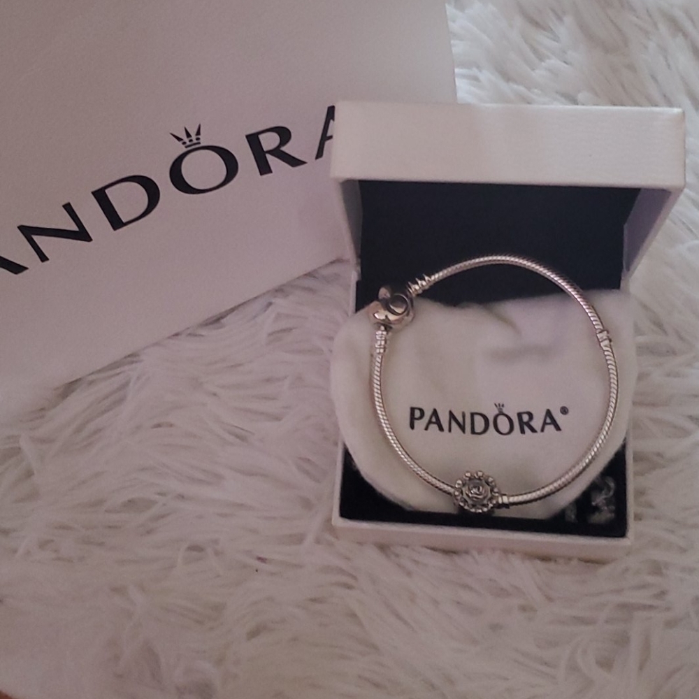 Pandora Moments Heart Clasp bracelet with charm